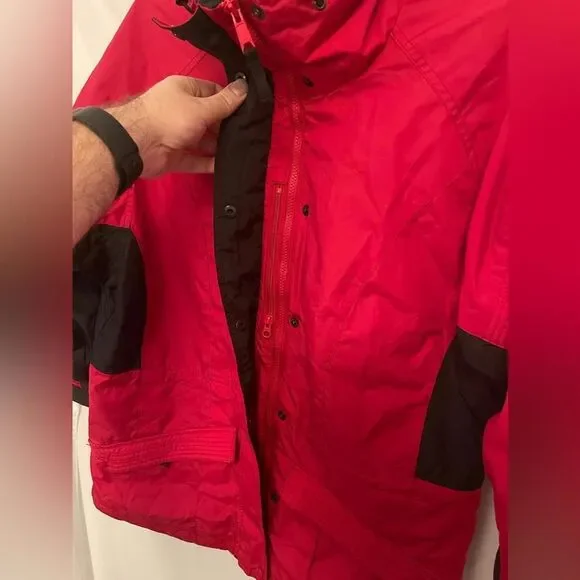 Columbia Gizmo Jacket Coat Shell Full Zip Zipper Black/Red Pocket Women’s Small - Picture 4 of 8